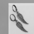 Серьги «Крылья» соло, цвет чернёное серебро - Фото 2