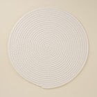 Салфетка сервировочная на стол SL Home, хлопок, d=38 см, белая - Фото 1