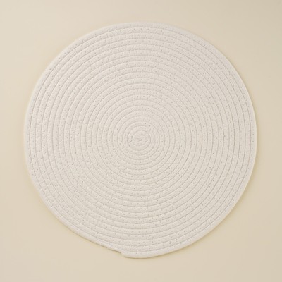 Салфетка сервировочная на стол SL Home, хлопок, d=38 см, белая