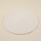 Салфетка сервировочная на стол SL Home, хлопок, d=38 см, белая - Фото 2