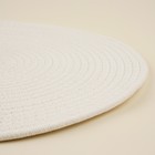 Салфетка сервировочная на стол SL Home, хлопок, d=38 см, белая - Фото 3