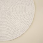 Салфетка сервировочная на стол SL Home, хлопок, d=38 см, белая - Фото 4