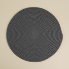 Салфетка сервировочная на стол SL Home, хлопок, d=38 см, серая - Фото 1