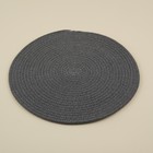 Салфетка сервировочная на стол SL Home, хлопок, d=38 см, серая - Фото 2