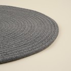 Салфетка сервировочная на стол SL Home, хлопок, d=38 см, серая - Фото 3