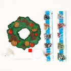 Алмазная мозаика на новый год с полным заполнением на фигурке «Волшебный венок», 20×20 см - Фото 3