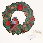 Алмазная мозаика на новый год с полным заполнением на фигурке. Венок «Снегирь», 20 х 20 см, набор для творчества - Фото 4