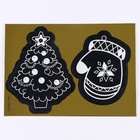 Гравюра - ёлочная игрушка на новый год «Медведь со звёздочкой», с ленточкой - Фото 3