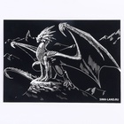 Гравюра «Дракон на вершине», с эффектом золото, А4 - Фото 4