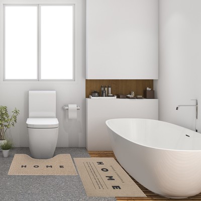 Набор ковриков для ванной Этель HOME, 2 шт., 48×78 см, 40×45 см