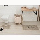 Набор ковриков для ванной Этель "Harmony" 2 шт, 48х78 см, 40х45 см - фото 7854117