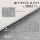 Флизелин клеевой, точечный, 25 г/кв.м, 1 × 1 м, цвет белый - фото 320502419
