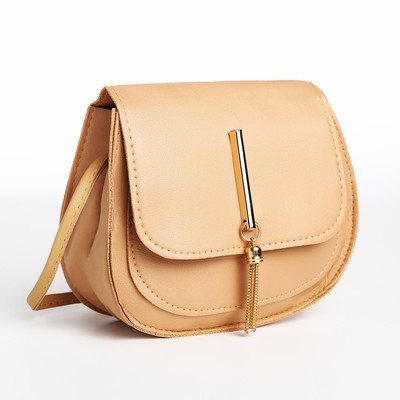 Сумка детская 18×5×15 см, на магните, бежевая