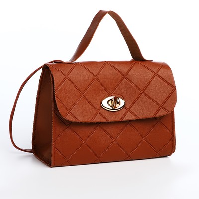 Сумка детская 17×6×12 см, на застёжке, коричневая