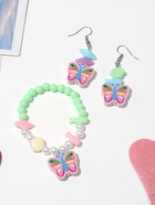 Набор детский "Выбражулька" 2 предмета: серьги, браслет, бабочки, цвет МИКС - фото 809102348