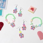 Набор детский "Выбражулька" 2 предмета: серьги, браслет, бабочки, цвет МИКС - фото 809102349