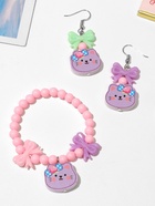 Набор детских украшений Выбражулька «Кошечка», 2 предмета: серьги, браслет, МИКС 9887375