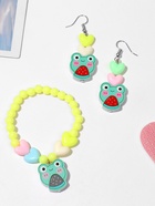 Набор детский "Выбражулька" 2 предмета: серьги, браслет, лягушки, цвет МИКС - фото 809102379