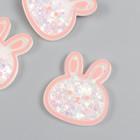 Шейкер для творчества акрил «Зайчик», с глиттером, 0.4×4.2×4.7 см - Фото 1