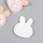 Шейкер для творчества акрил «Зайчик», с глиттером, 0.4×4.2×4.7 см - Фото 2