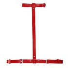 Портупея БДСМ женская, на грудь, регулируемые ремни, экокожа, красный - Фото 4