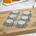 Набор форм для выпечки Доляна «Кекс», 6.5×1.8 см, 6 шт., жесть - Фото 4