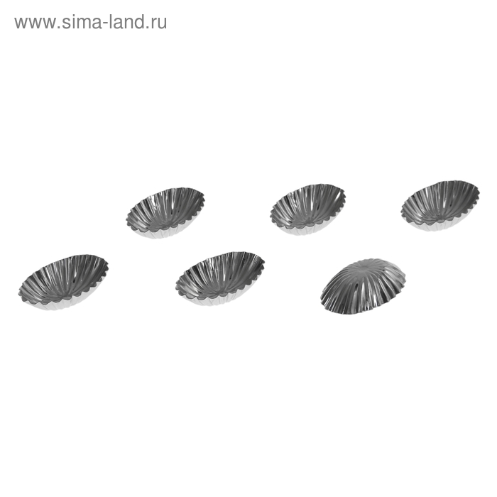 Набор форм для выпечки 7х4,5х1,5 см "Кекс", 6 шт - Фото 1