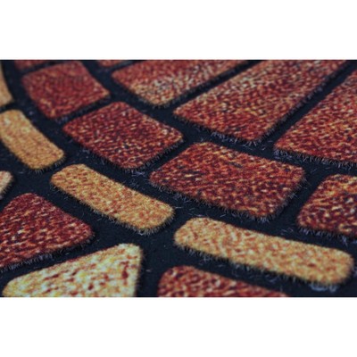 Коврик придверный флокированый 45х75 см, рисунок Пражский град