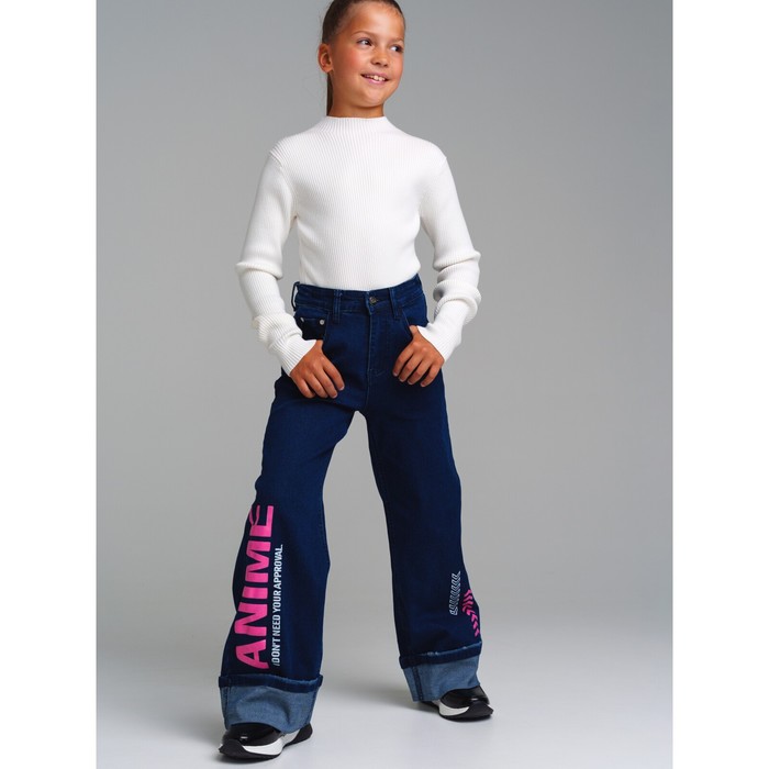 Брюки джинсовые для девочки, рост 152 см - Фото 1