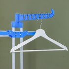 Сушилка для белья напольная трёхуровневая Доляна, 75(126)×64×170 см, рабочая длина 16 м, на колёсах - Фото 4