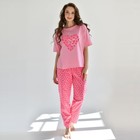 Комплект домашний женский, цвет розовый, размер 46 - фото 320502737
