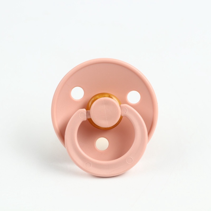 Соска - пустышка латексная классическая M&B, от 3 мес., розовый - Фото 1
