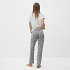 Комплект женский домашний «Такса» (футболка, брюки), цвет белый/серый, размер 44 - Фото 6