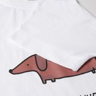 Комплект женский домашний «Такса» (футболка, брюки), цвет белый/серый, размер 48 - фото 23473528