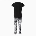 Комплект женский домашний Feel good (футболка, брюки), цвет чёрный, размер 46 - Фото 6