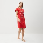 Туника (платье) домашнее женское, цвет красный, размер 46 - Фото 2