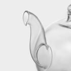 Заварочный чайник, 1 л, стеклянное сито, прозрачный - Фото 5