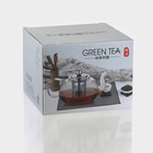 Заварочный чайник, 1 л, стеклянное сито, прозрачный - Фото 8