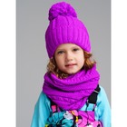 Комплект для девочки: шапка, снуд, размер 50 - фото 109990921