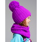 Комплект для девочки: шапка, снуд, размер 50 - Фото 2