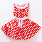 Карнавальный костюм «Стиляги» платье красное с белыми сердцами, повязка р-р 34 рост 134 см - Фото 3