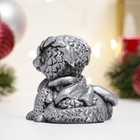 Фигура "Дракончик сидит" сталь с посеребрением, 7х6х6см - фото 23186848