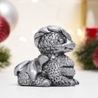 Фигура "Дракончик сидит" сталь с посеребрением, 7х6х6см - фото 23186849