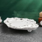 Подставка для мелочей "Барокко" белый с позолотой, 25х17,5х3,5см - фото 23198943