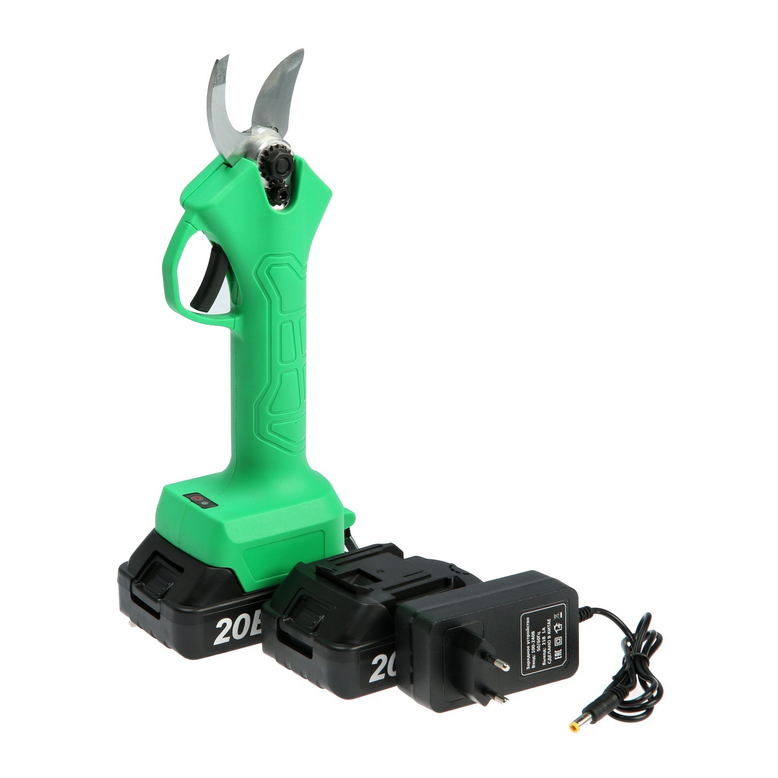 Секатор аккумуляторный ZITREK GreenNer 20, 20 В, 2х1.5 Ач, Li-ion, кейс ...