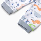 Штанишки детские, цвет белый/динозавры, рост 74 см - фото 23473613