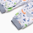 Комбинезон детский, цвет белый/динозавры, рост 68 см - фото 23473689