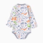 Боди детский, цвет белый/динозавры, рост 80 см - фото 23473805