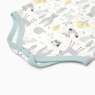 Боди детский, цвет молочный/звери, рост 86 см - фото 23473848