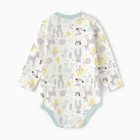 Боди детский, цвет молочный/звери, рост 86 см - фото 23473849